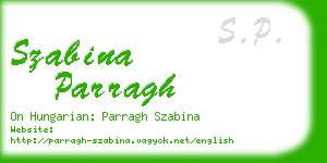 szabina parragh business card